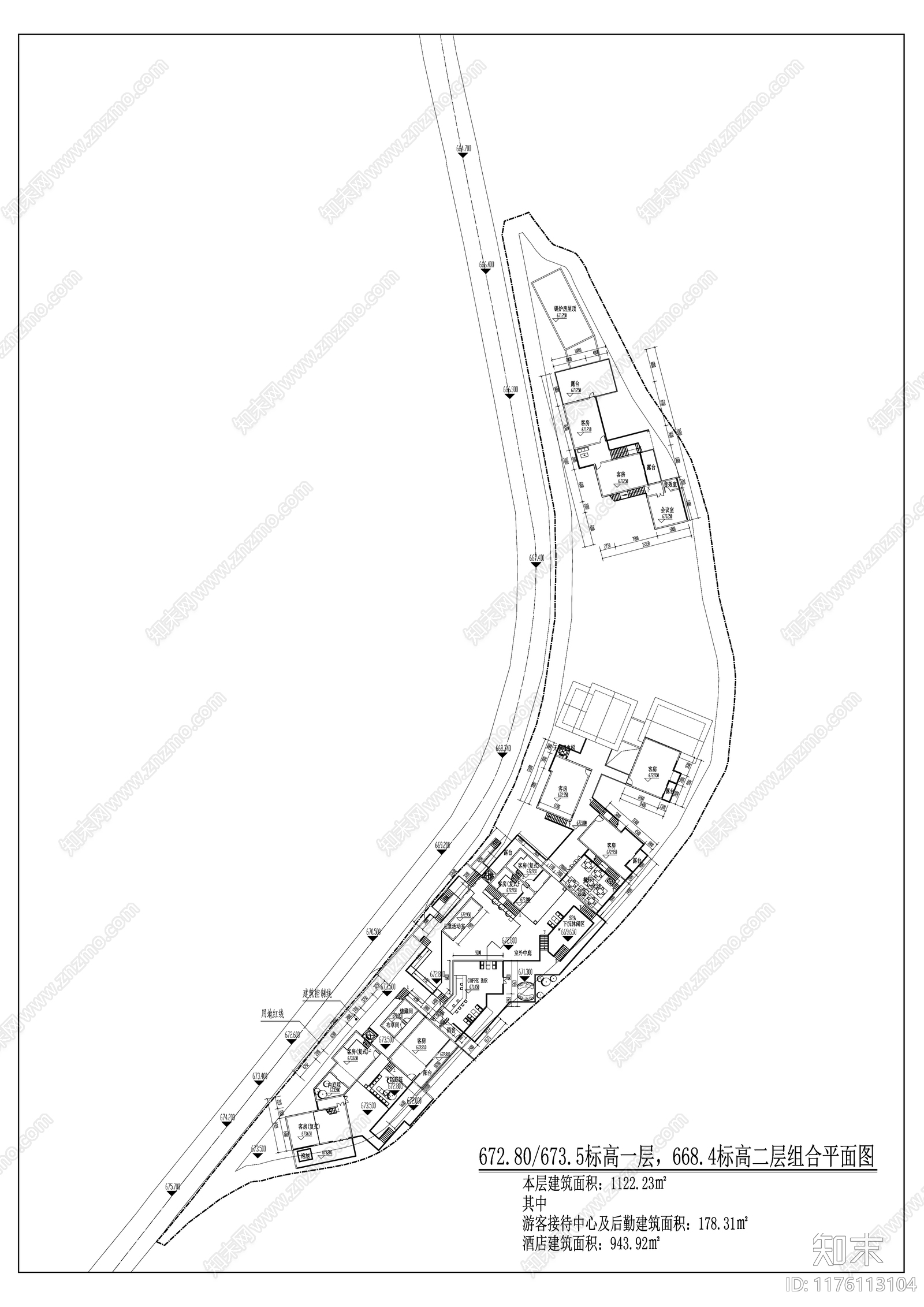 中式中古民宿建筑施工图下载【ID:1176113104】