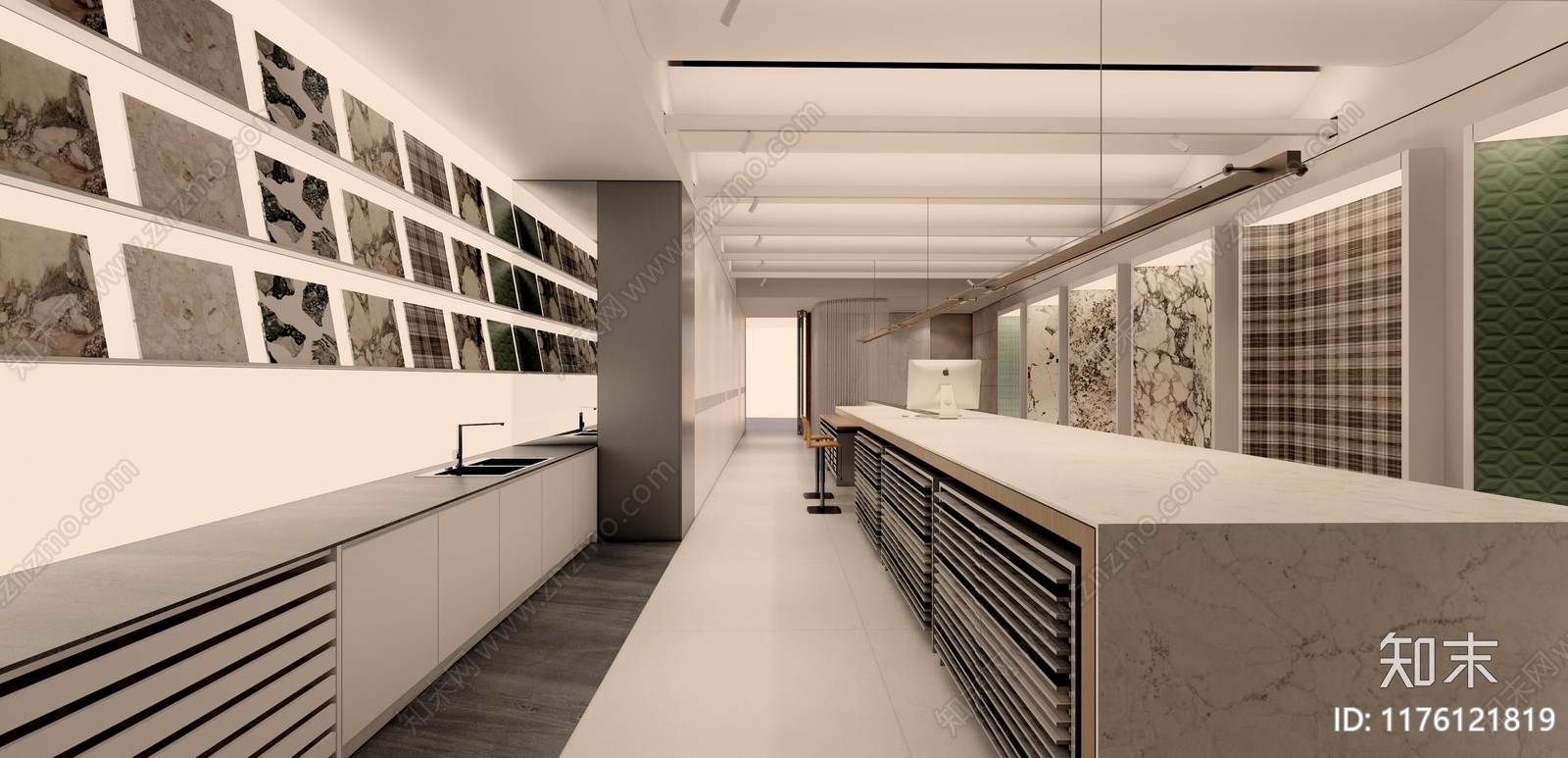 现代极简商场施工图下载【ID:1176121819】