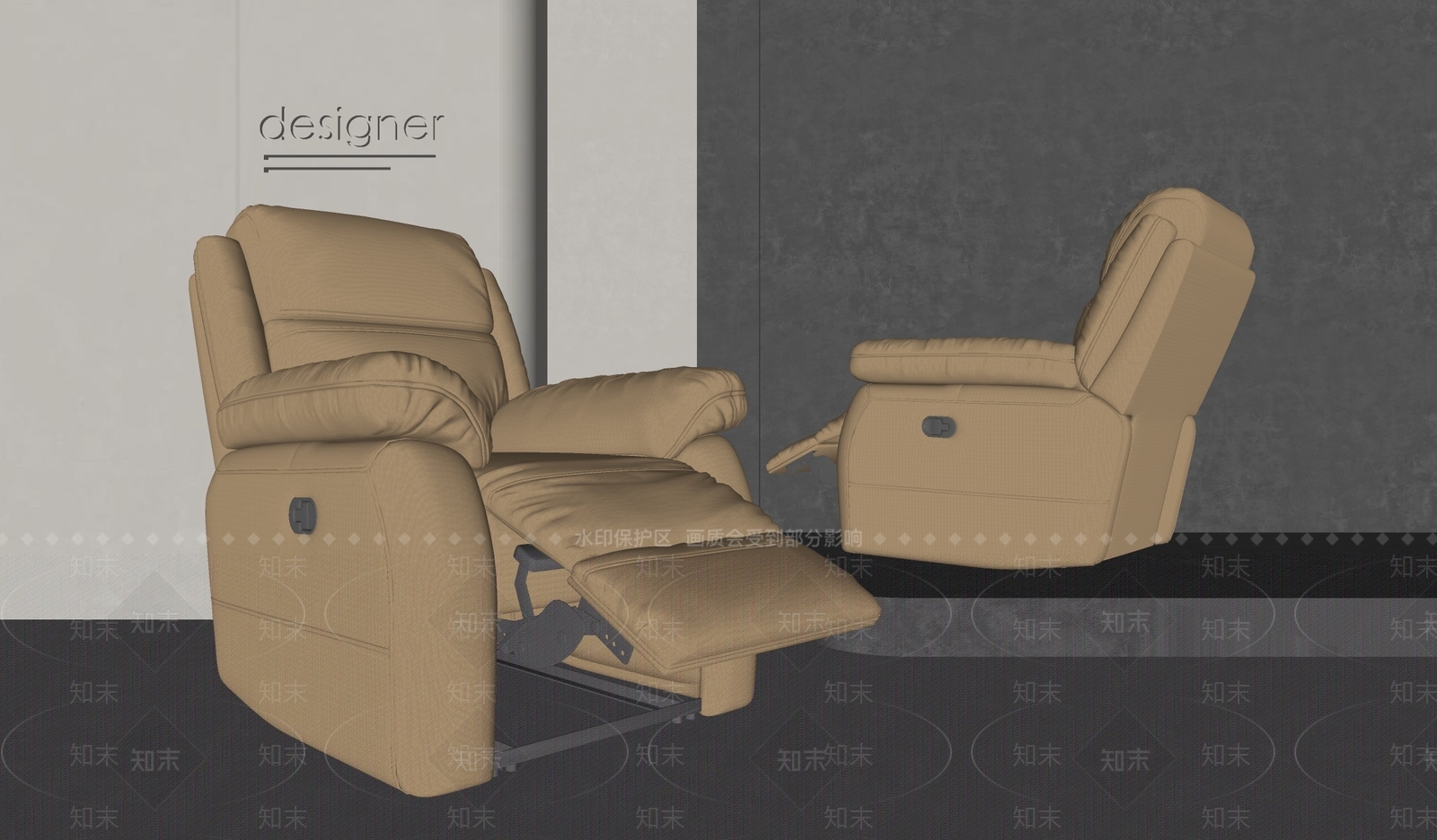 现代按摩椅SU模型下载【ID:1176126630】
