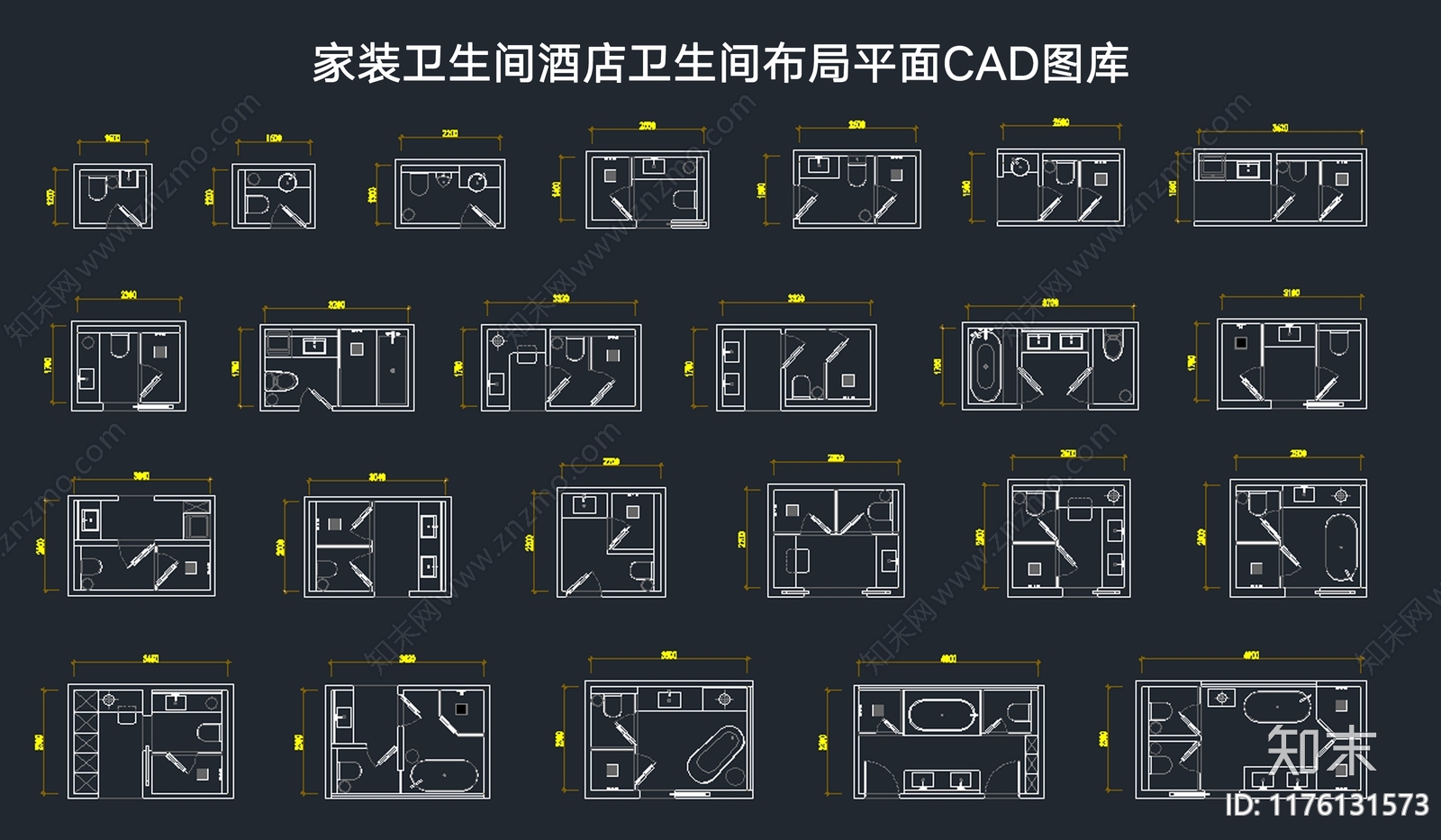 现代卫浴设施cad施工图下载【ID:1176131573】