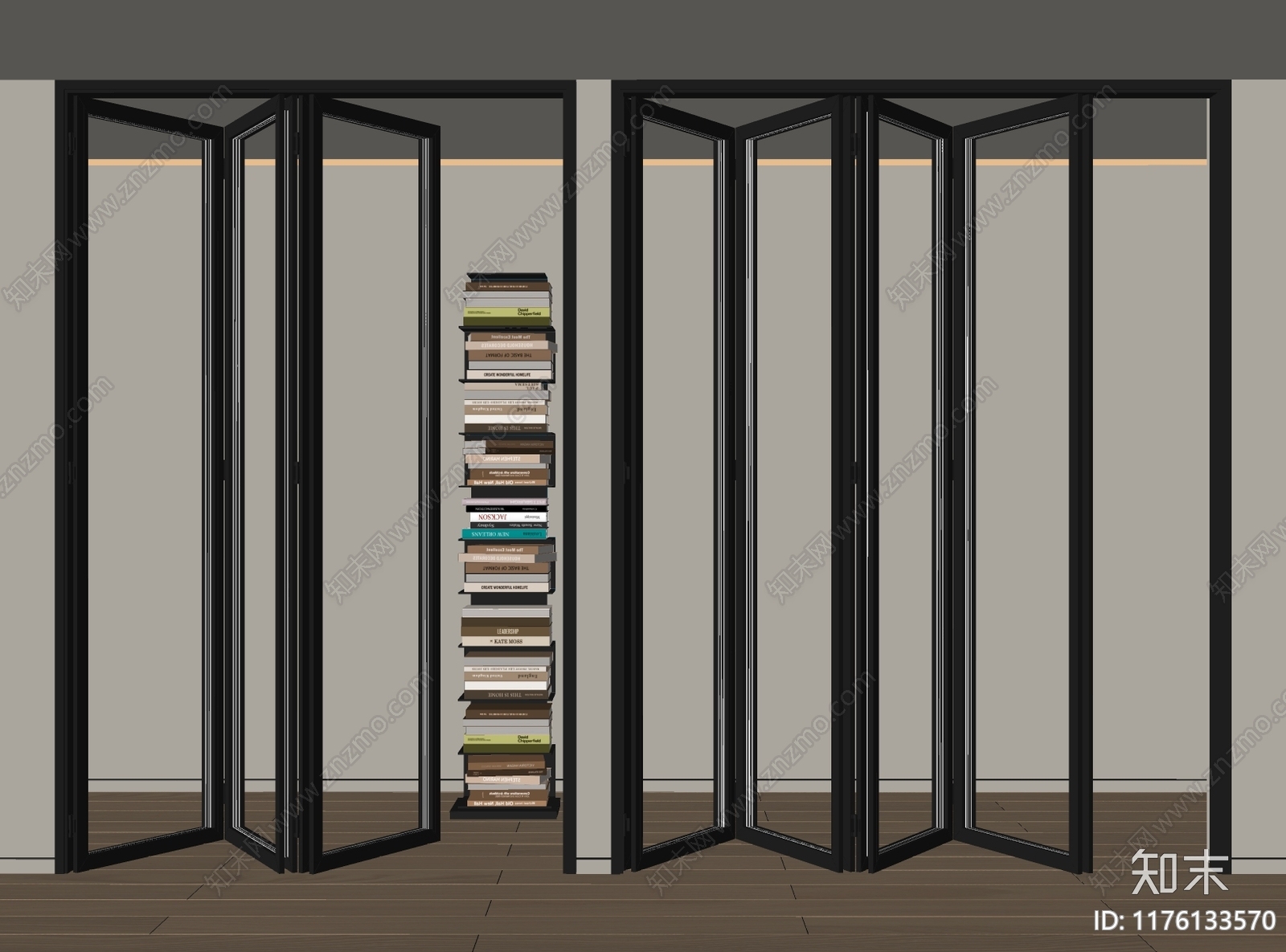 现代折叠门SU模型下载【ID:1176133570】
