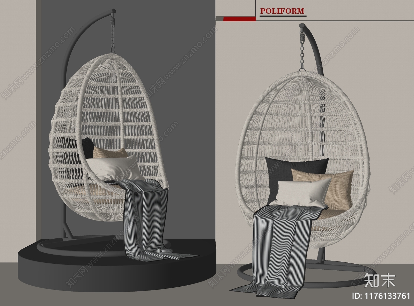 现代吊椅SU模型下载【ID:1176133761】