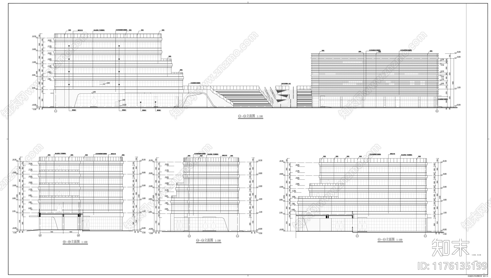 现代体育馆建筑施工图下载【ID:1176135199】
