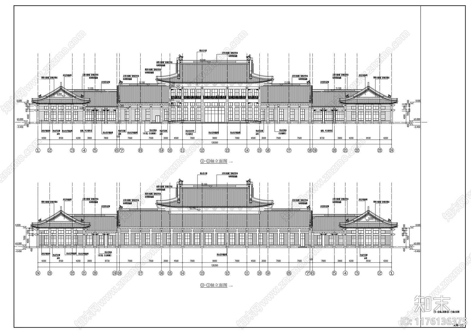 中式新中式其他公共建筑施工图下载【ID:1176136375】