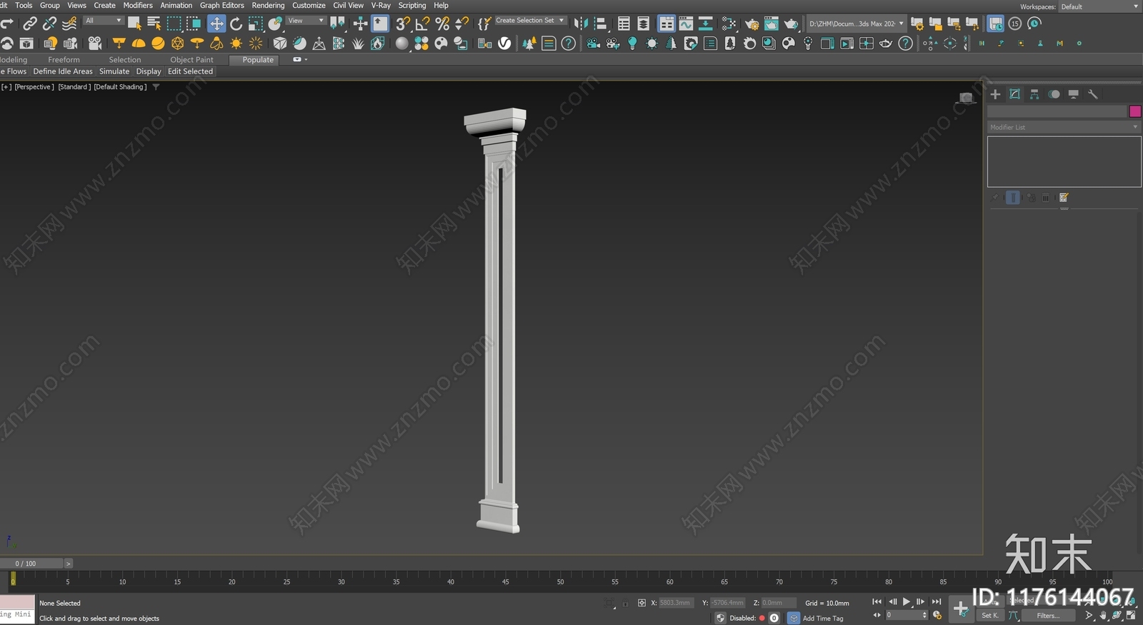 法式复古柱子3D模型下载【ID:1176144067】