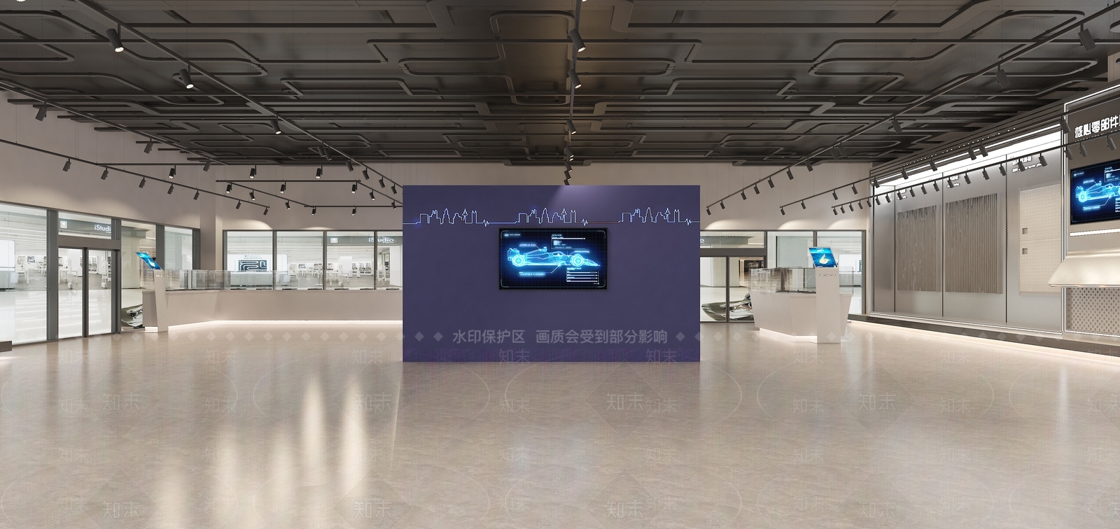 现代科技展厅3D模型下载【ID:1176150681】