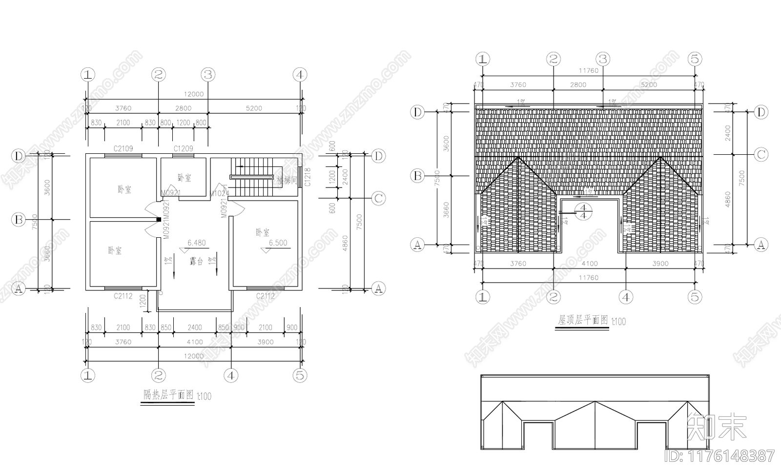 简欧住宅楼建筑cad施工图下载【ID:1176148387】