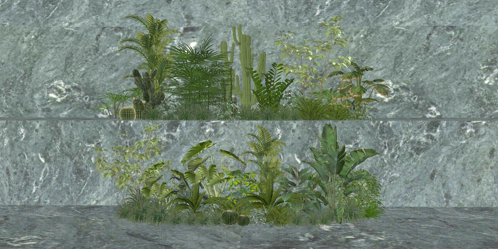 植物组合SU模型下载【ID:1176150479】