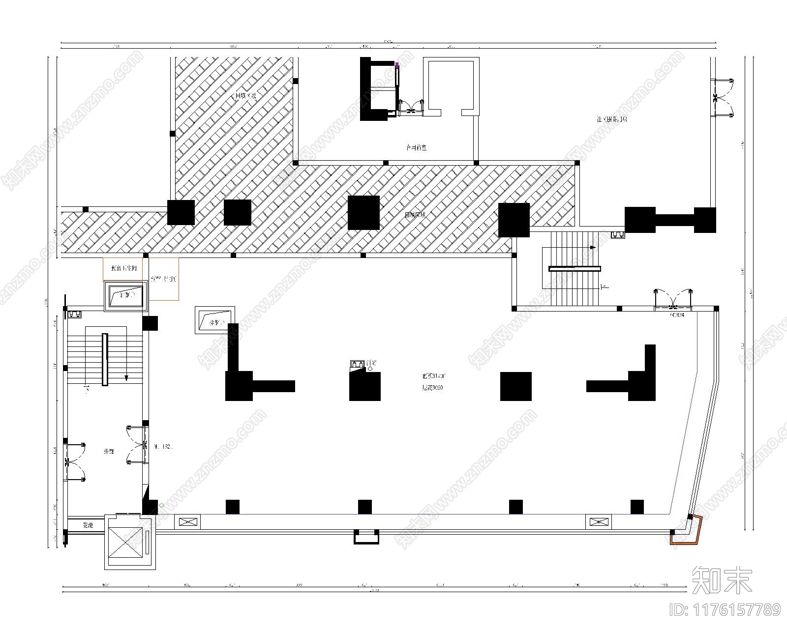 现代原木网吧施工图下载【ID:1176157789】