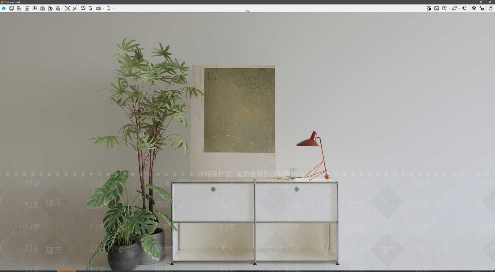 现代中古斗柜SU模型下载【ID:1176165152】