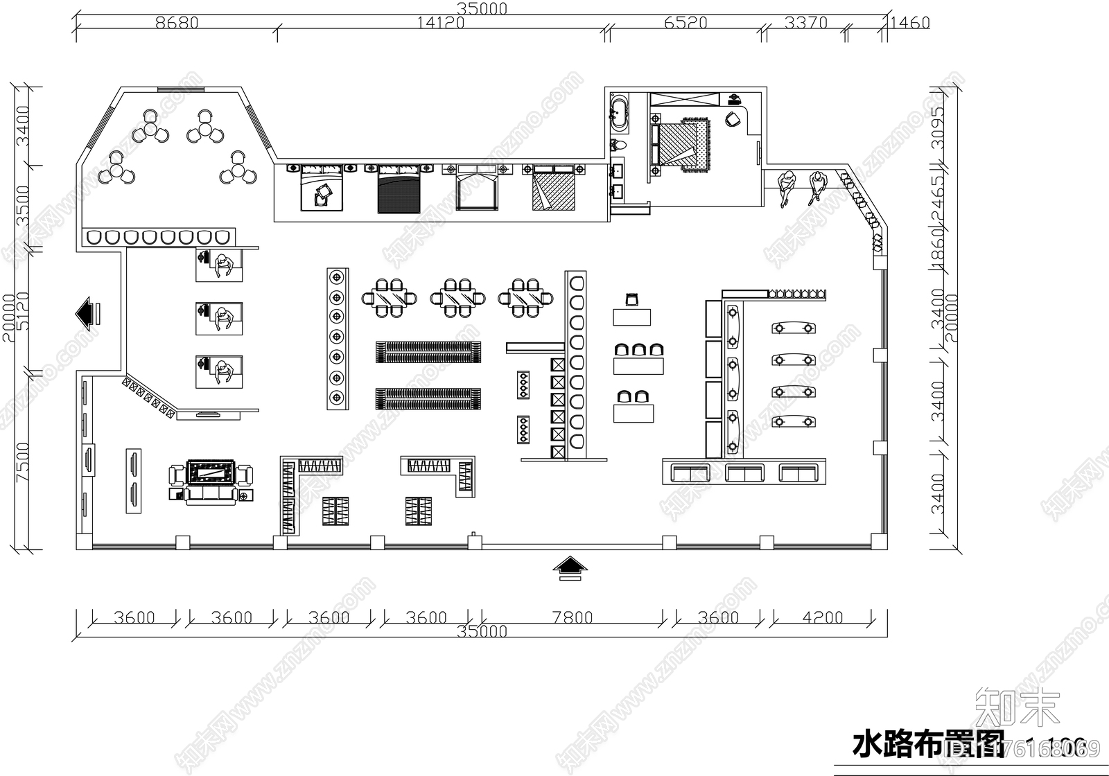 现代其他商业空间cad施工图下载【ID:1176168069】