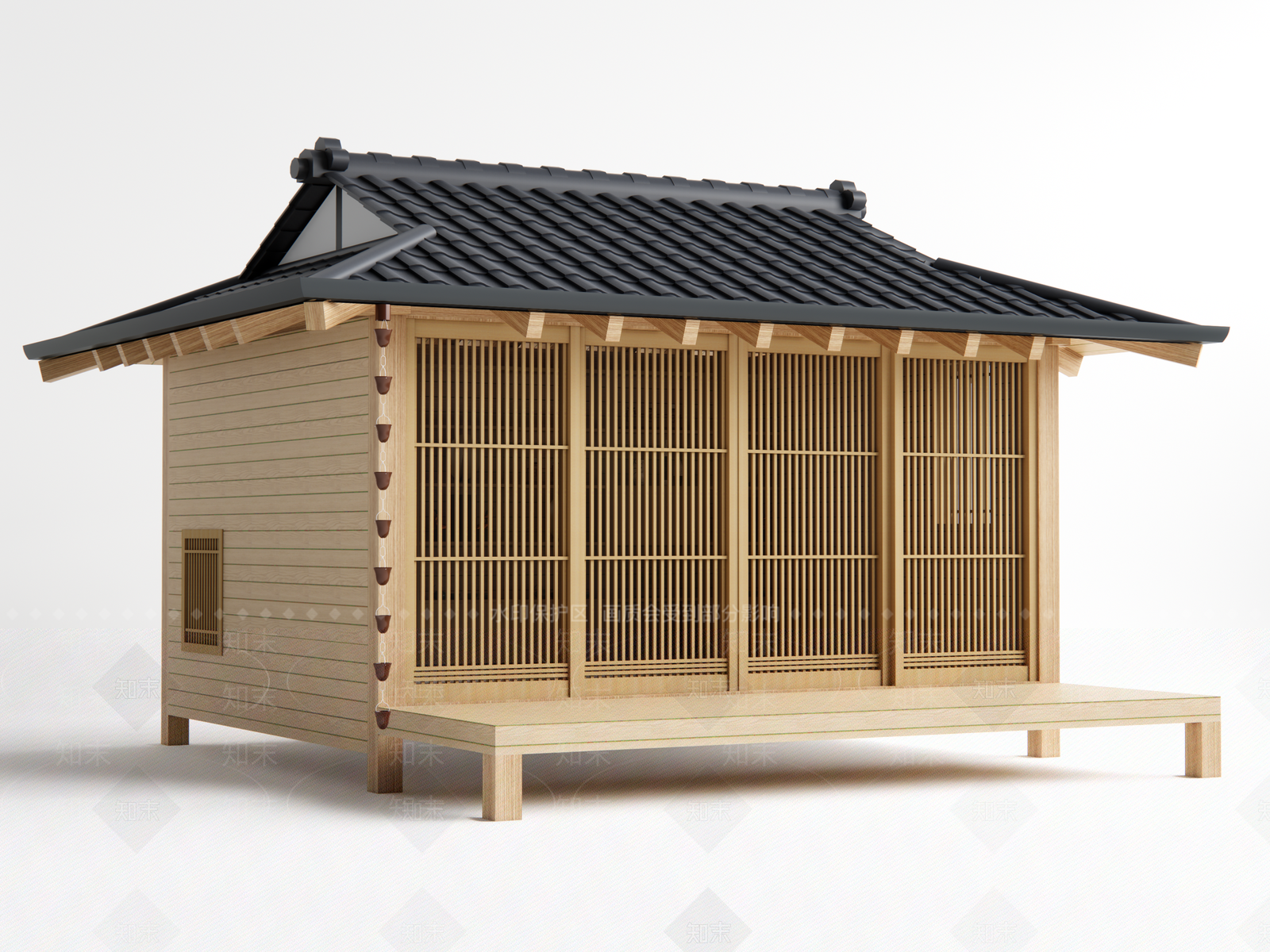 日式亭子SU模型下载【ID:1176168114】