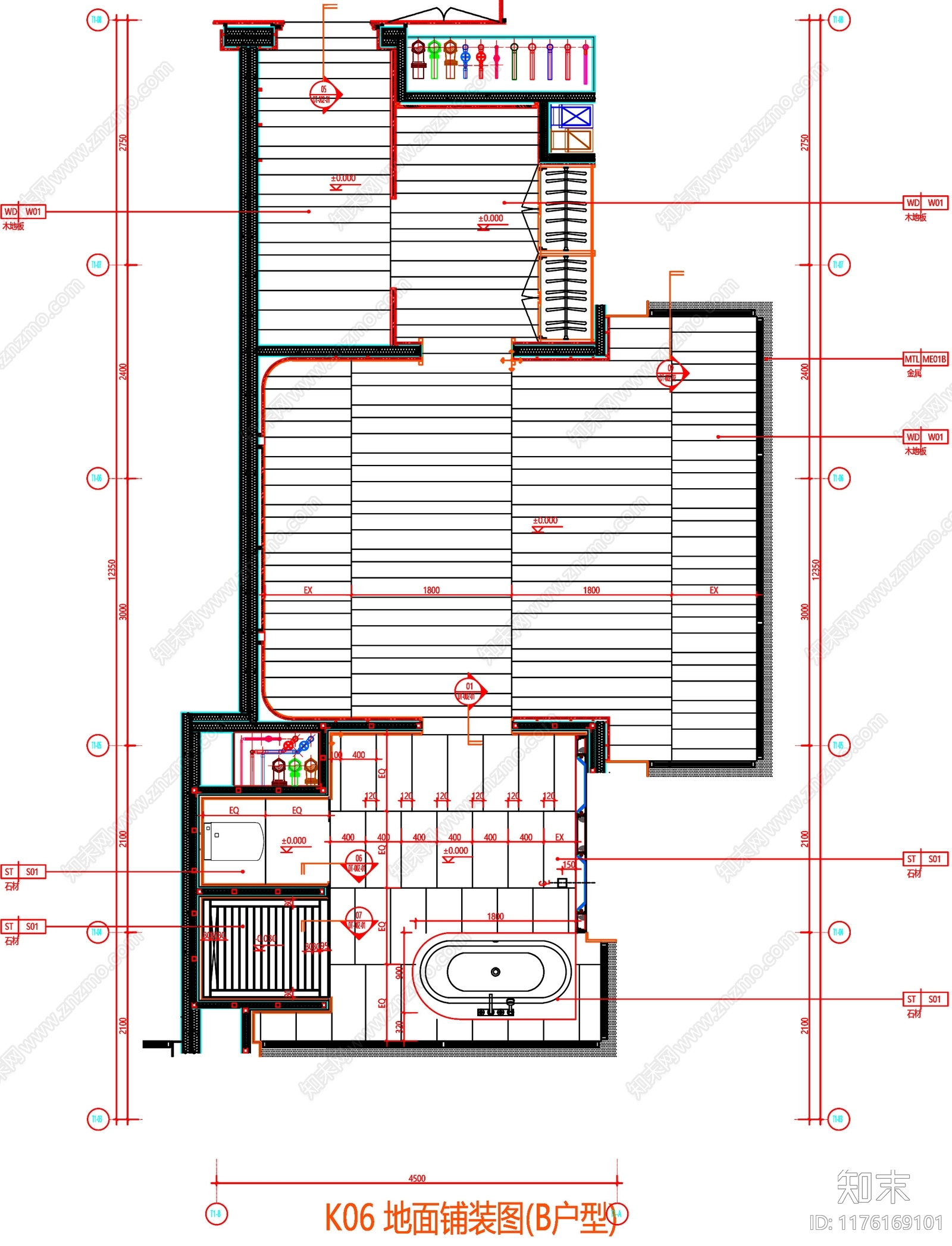 现代工装图库cad施工图下载【ID:1176169101】