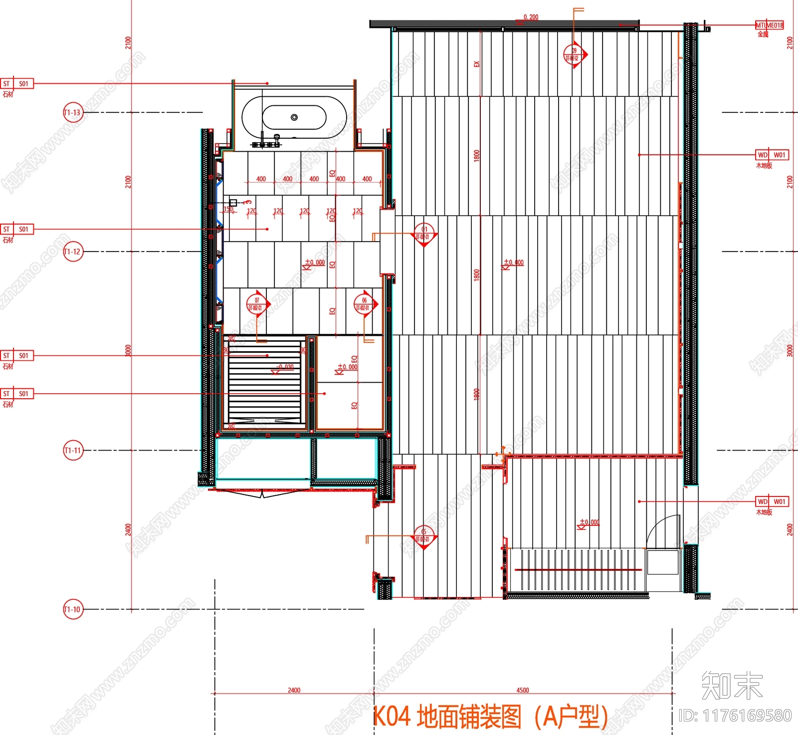 现代工装图库cad施工图下载【ID:1176169580】