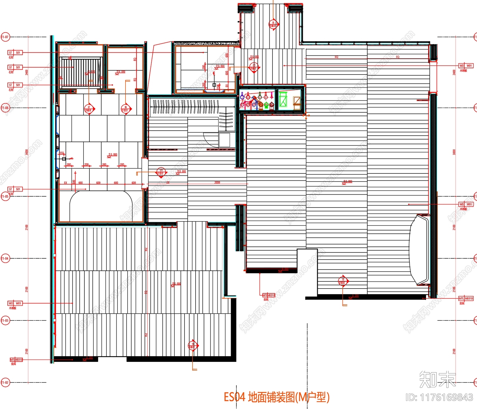 现代工装图库cad施工图下载【ID:1176169843】