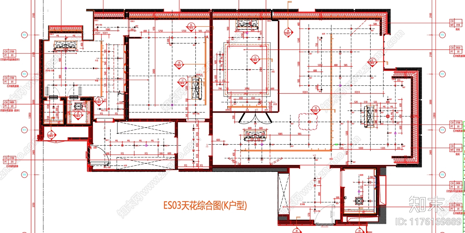 现代工装图库cad施工图下载【ID:1176169889】
