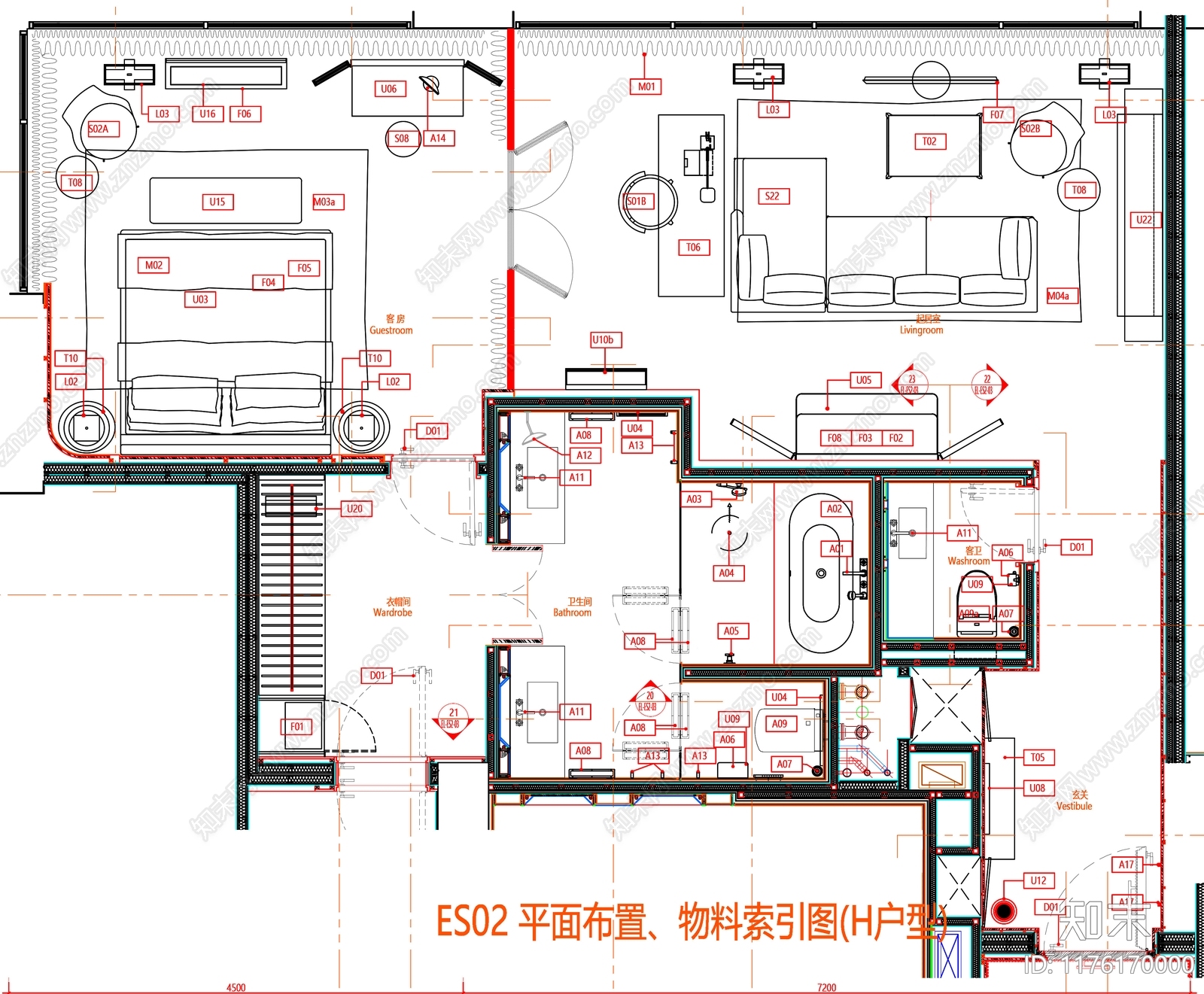 现代工装图库cad施工图下载【ID:1176170000】