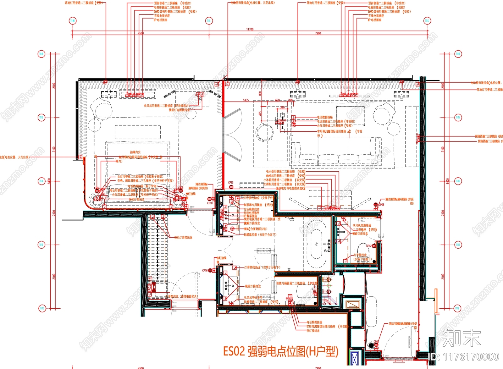 现代工装图库cad施工图下载【ID:1176170000】