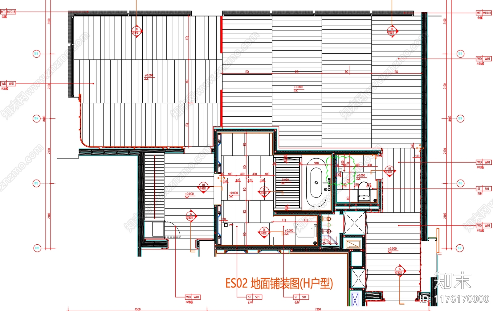 现代工装图库cad施工图下载【ID:1176170000】