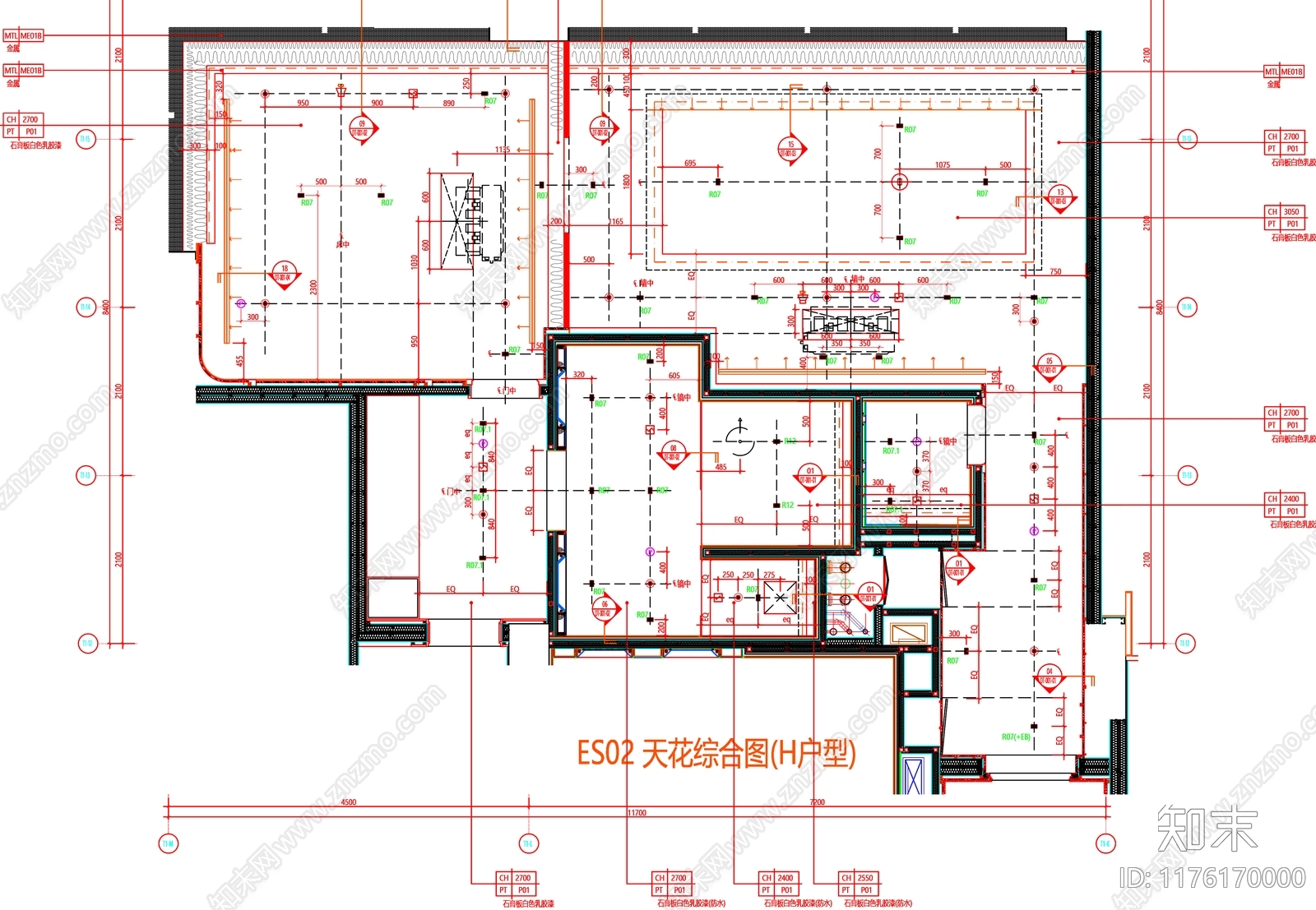 现代工装图库cad施工图下载【ID:1176170000】