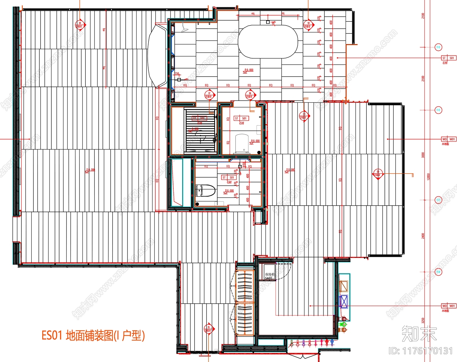 现代工装图库cad施工图下载【ID:1176170131】