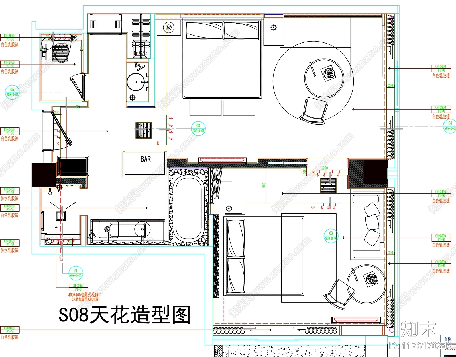 现代工装图库cad施工图下载【ID:1176170243】