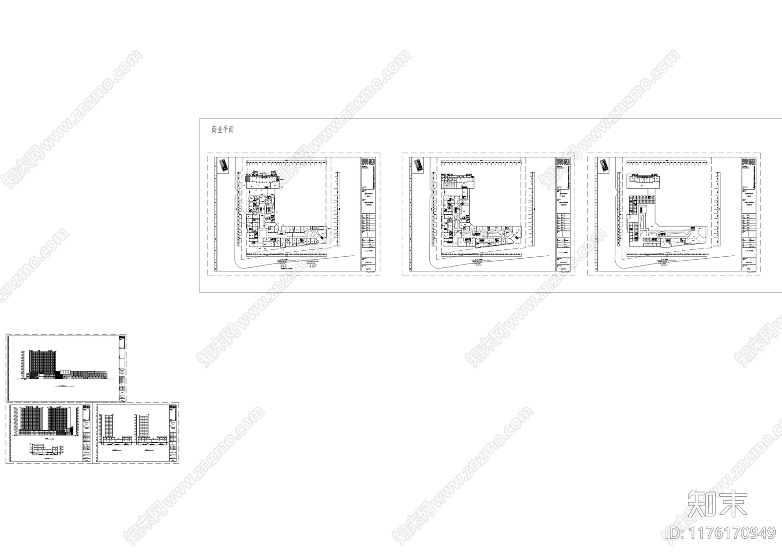 现代商业街施工图下载【ID:1176170949】