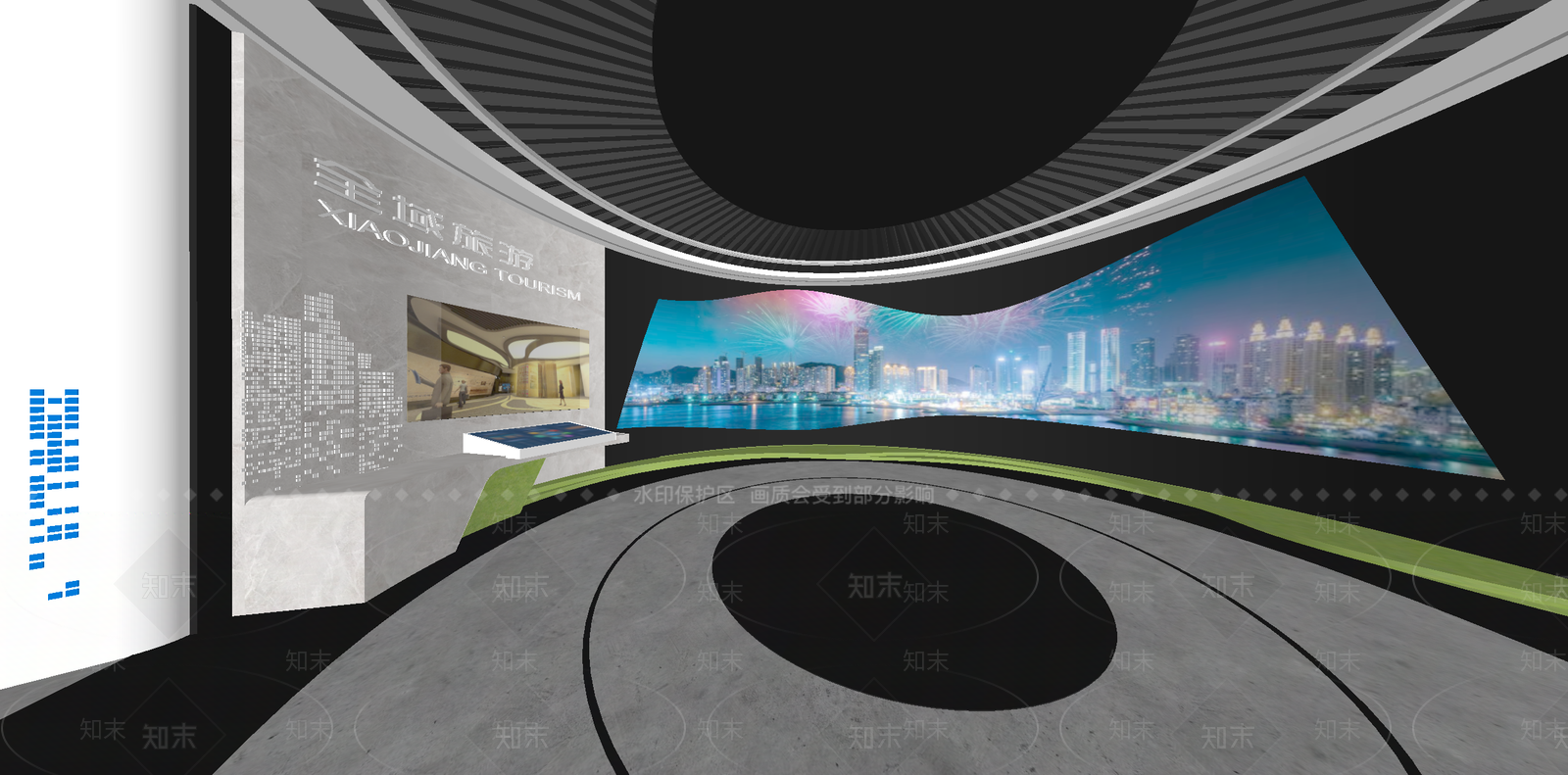 现代科技展厅SU模型下载【ID:1176171386】