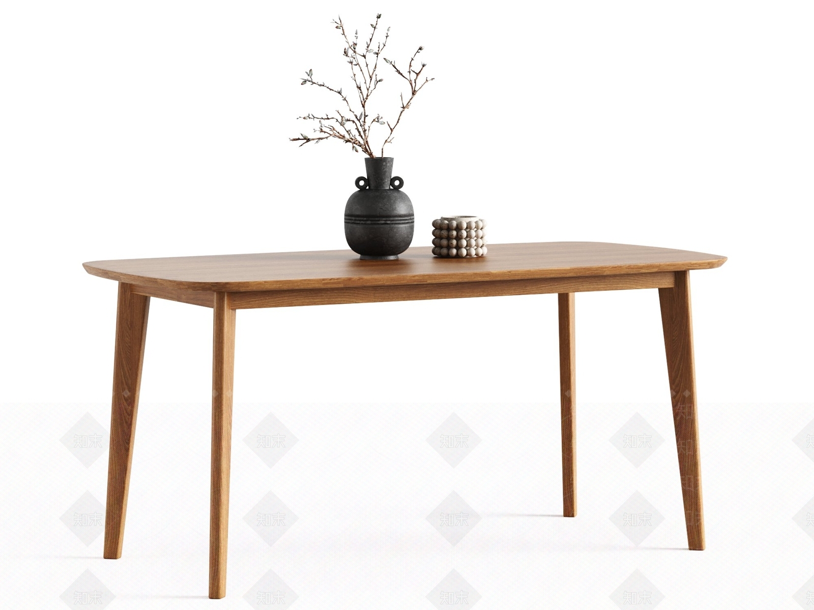 北欧新中式餐桌3D模型下载【ID:1176172227】