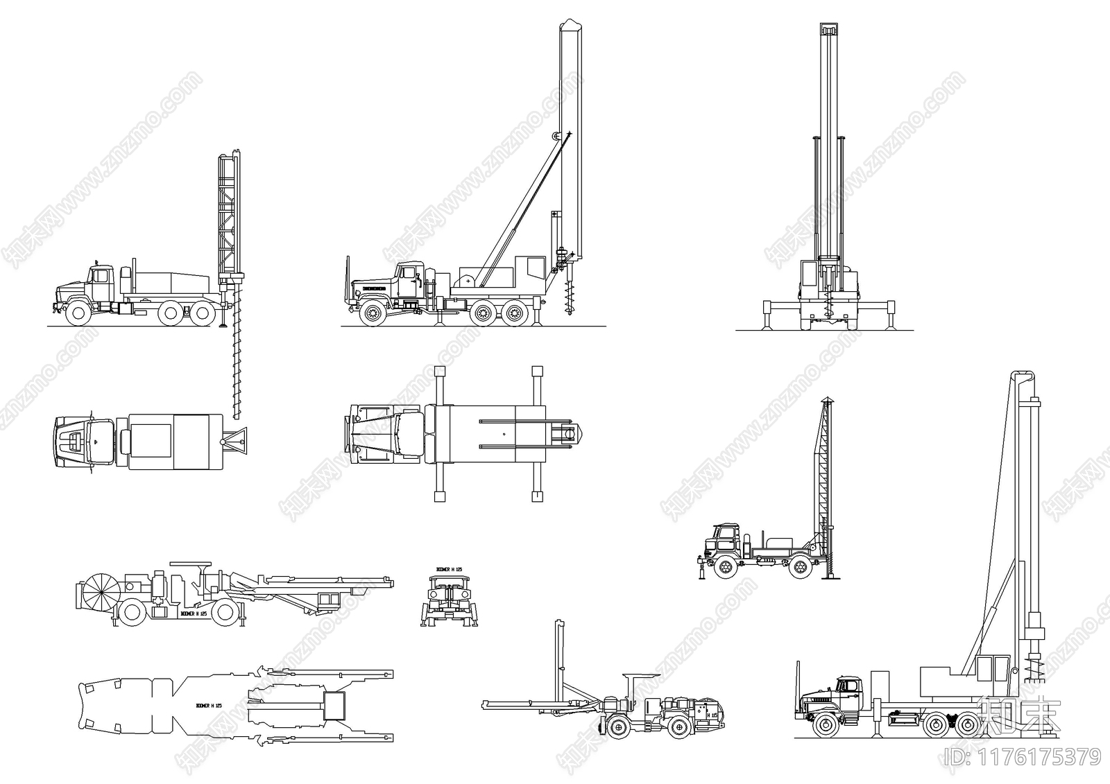 现代交通工具图库cad施工图下载【ID:1176175379】