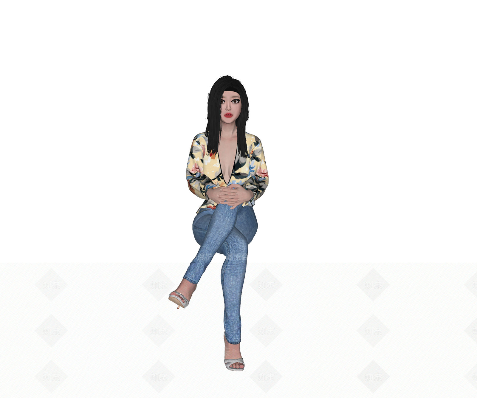 女人SU模型下载【ID:1176182855】