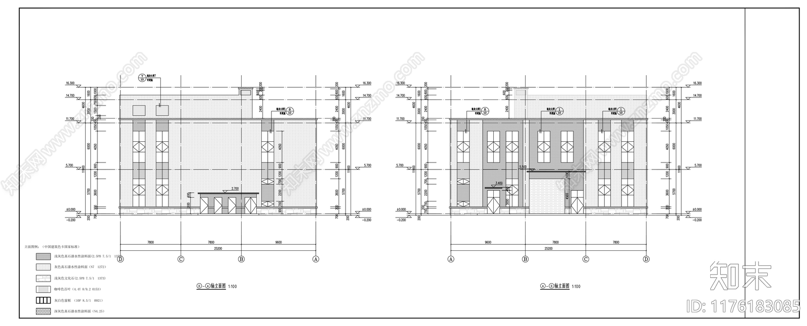 现代厂房cad施工图下载【ID:1176183085】