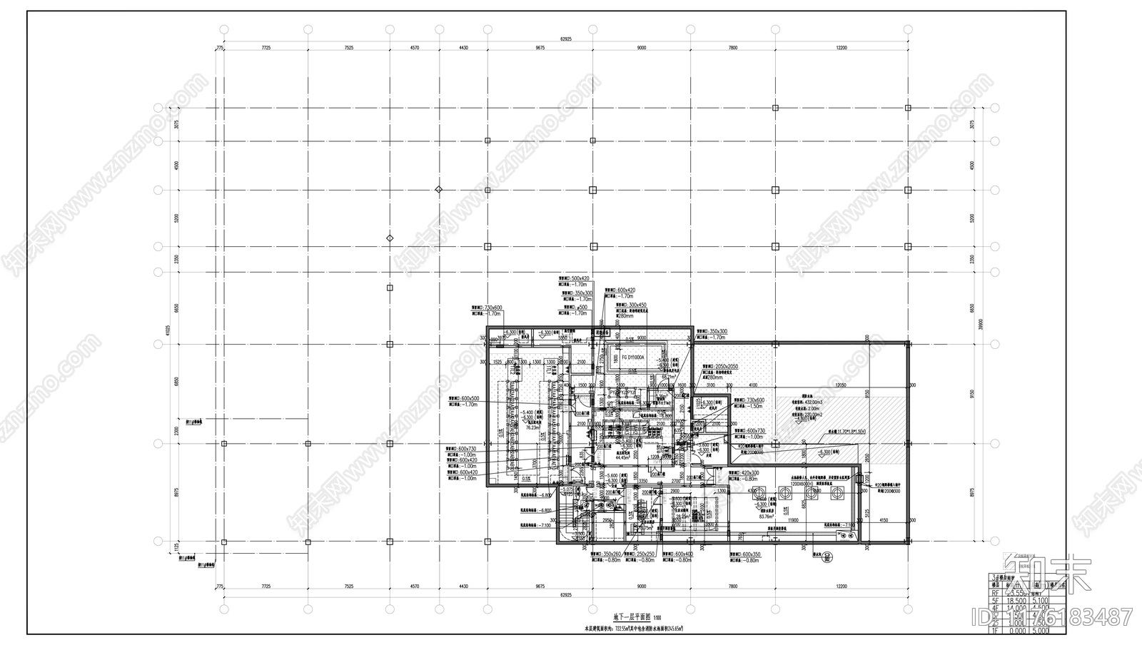 现代办公楼建筑cad施工图下载【ID:1176183487】