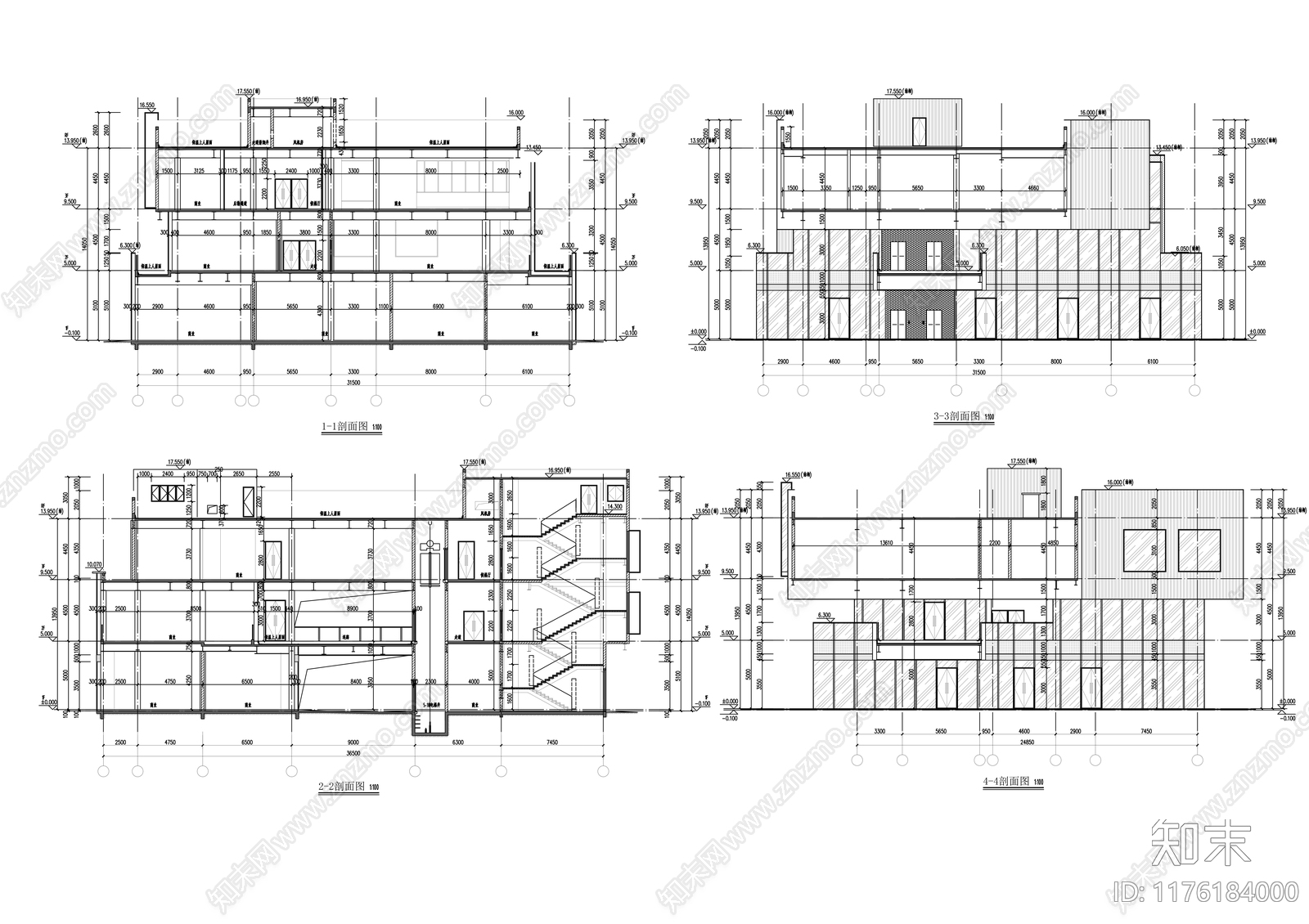 现代商业街cad施工图下载【ID:1176184000】