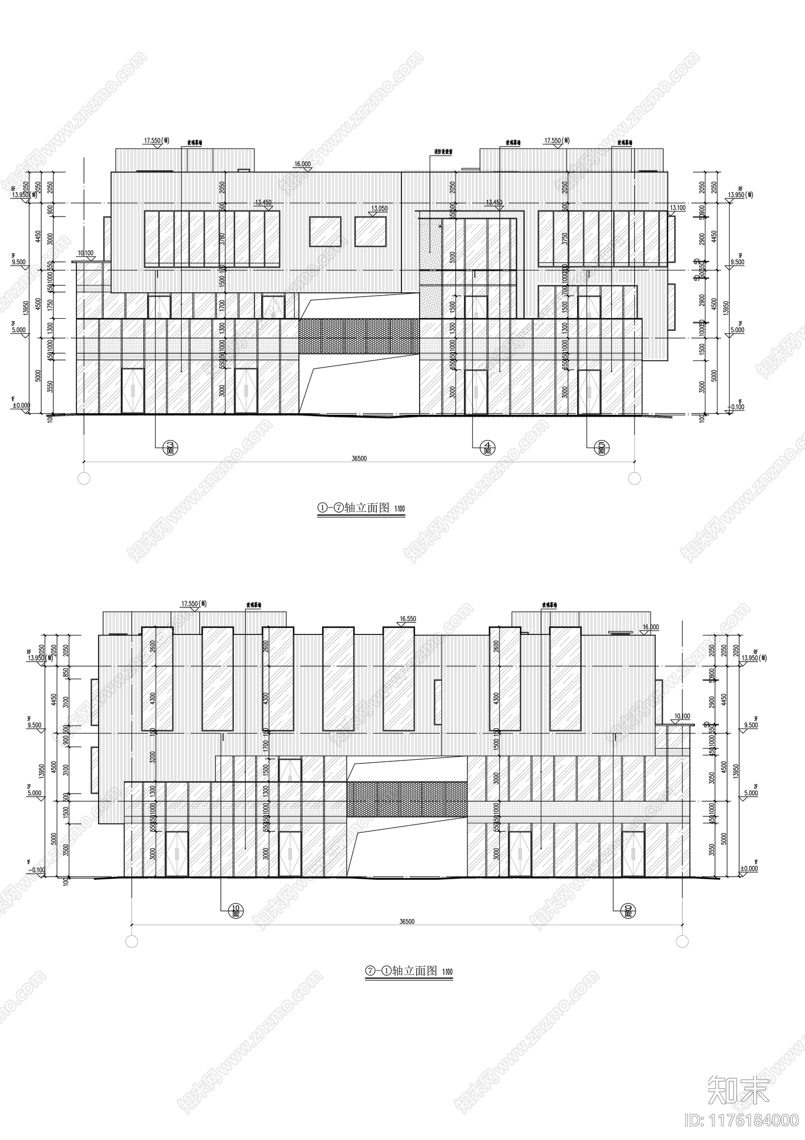 现代商业街cad施工图下载【ID:1176184000】