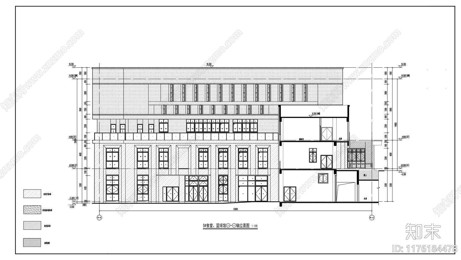 现代体育馆建筑施工图下载【ID:1176184478】