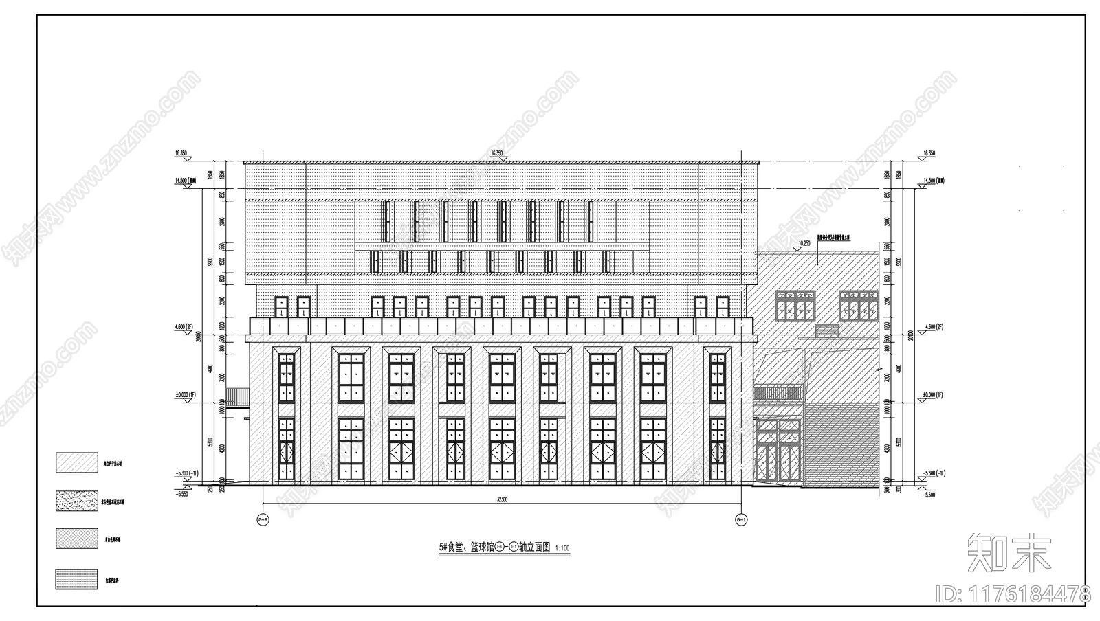 现代体育馆建筑施工图下载【ID:1176184478】