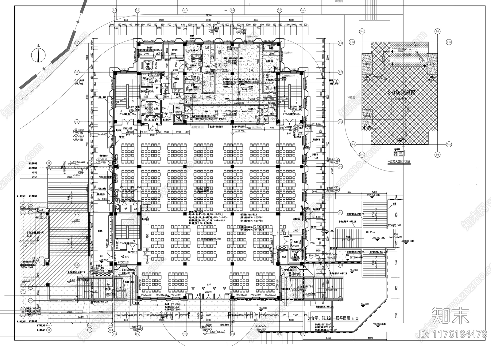 现代体育馆建筑施工图下载【ID:1176184478】