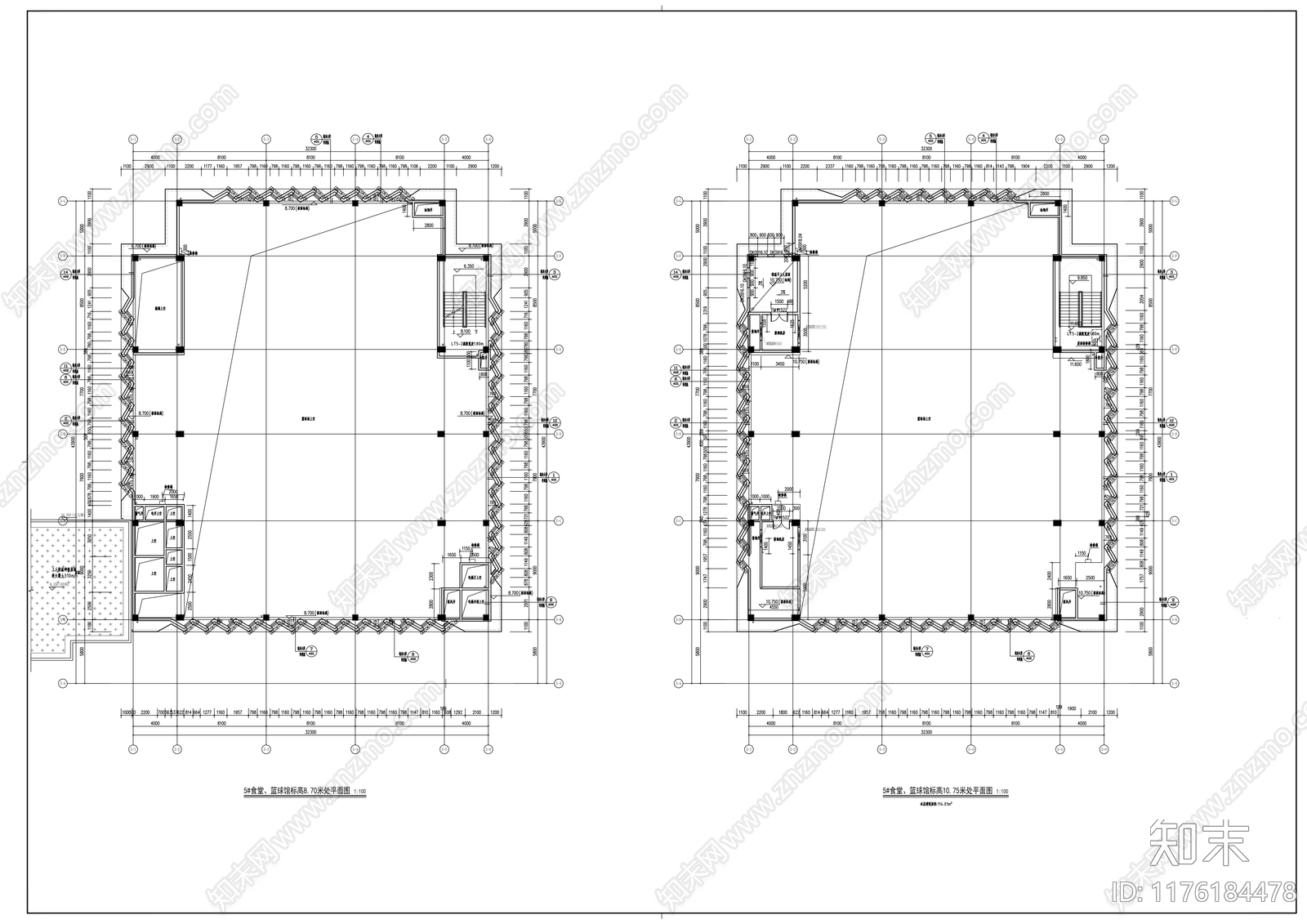 现代体育馆建筑施工图下载【ID:1176184478】