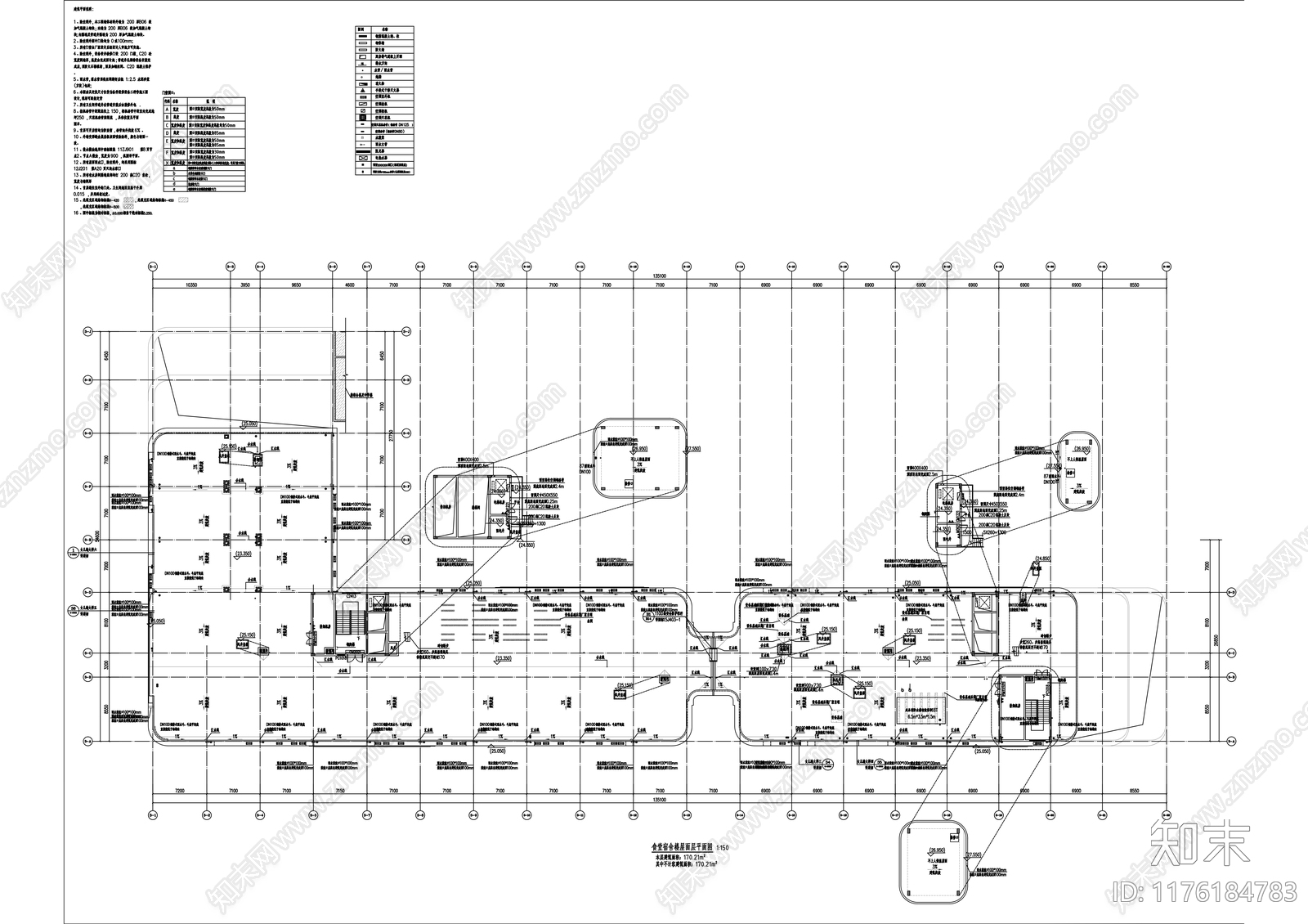 现代学校建筑cad施工图下载【ID:1176184783】