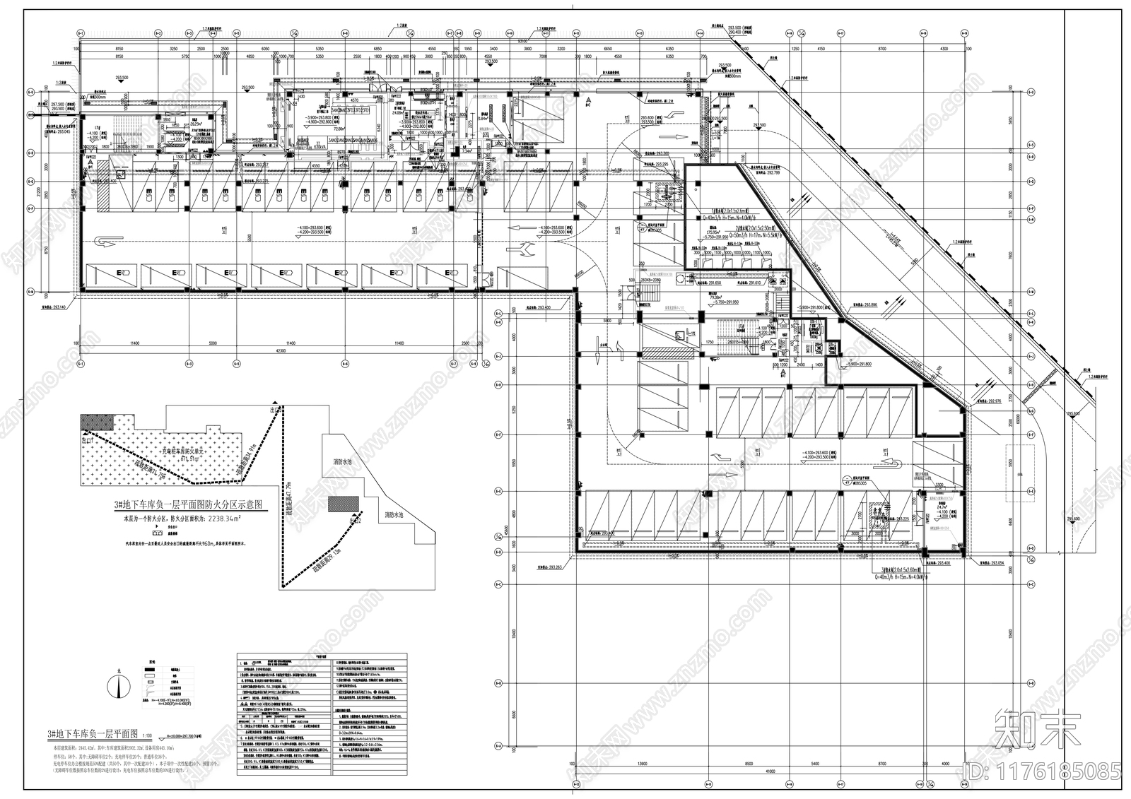 现代办公楼建筑cad施工图下载【ID:1176185085】