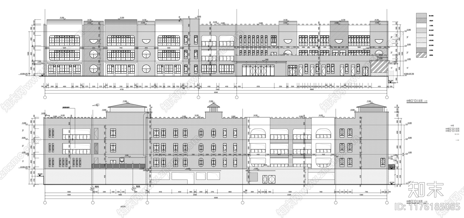 现代办公楼建筑cad施工图下载【ID:1176185085】