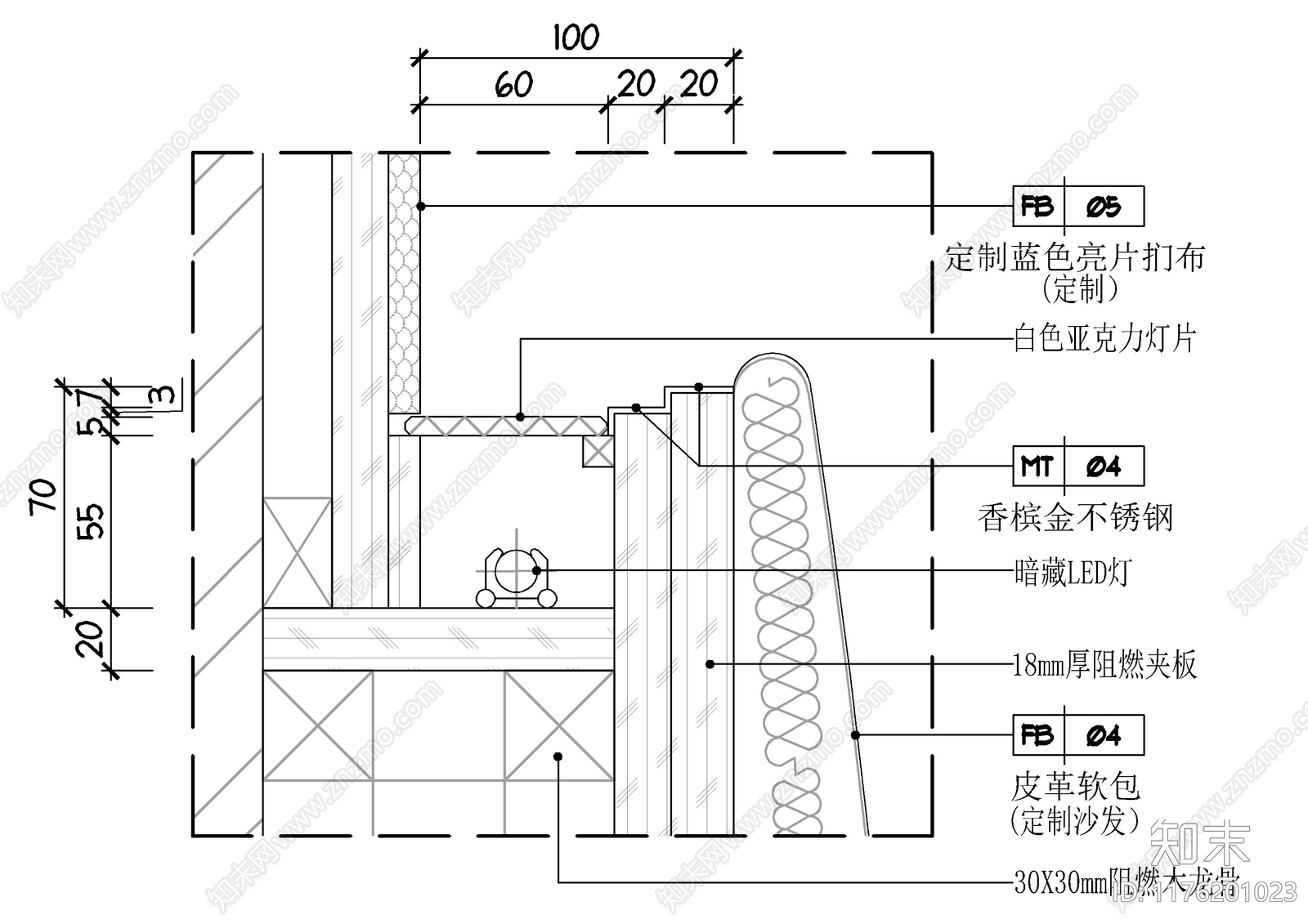 现代家具节点详图施工图下载【ID:1176201023】