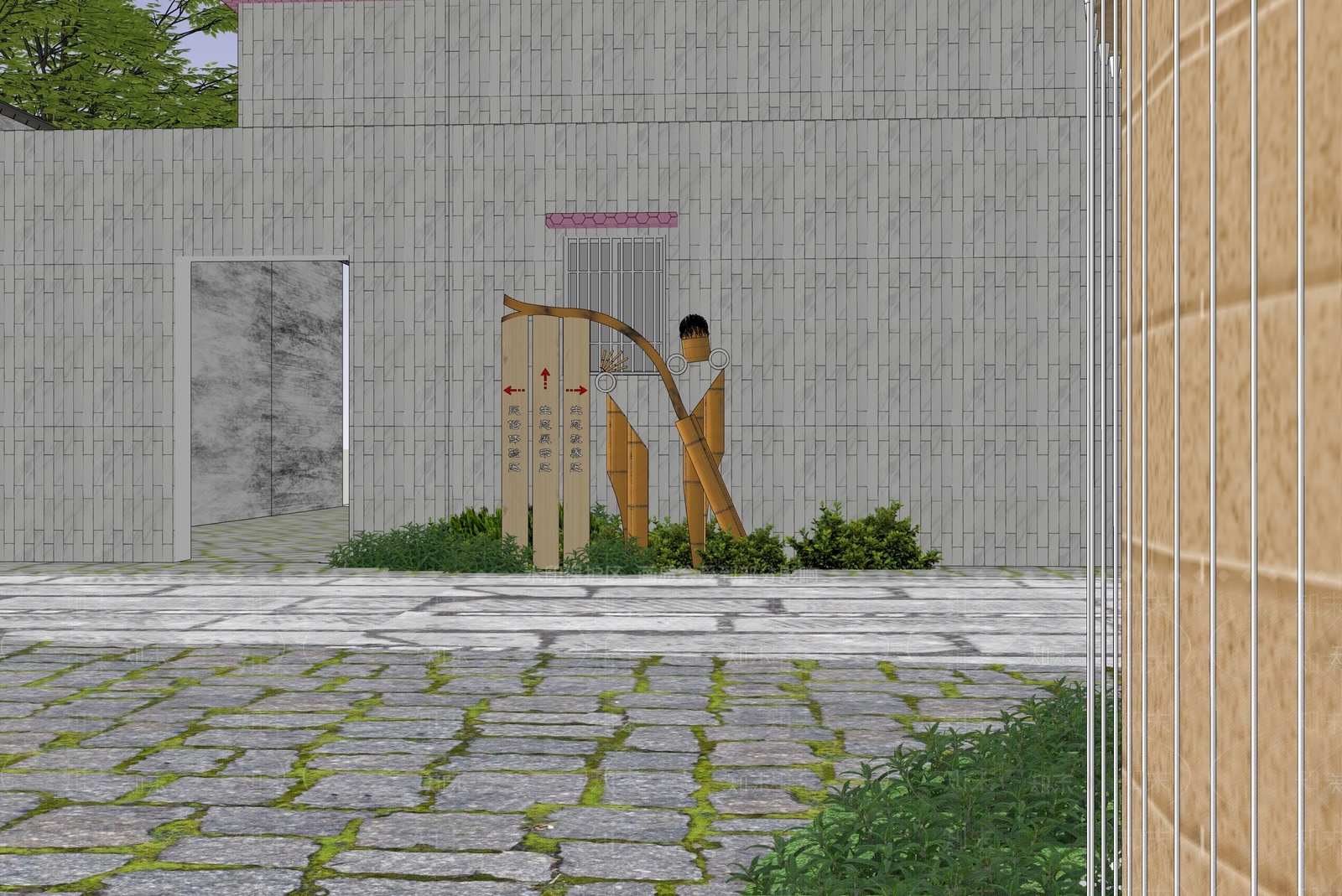 现代乡村庭院SU模型下载【ID:1176205475】