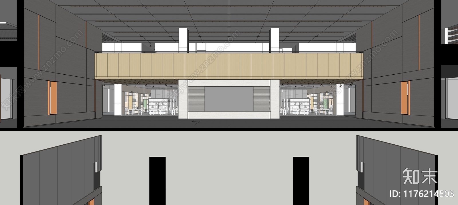 现代简约其他学校空间SU模型下载【ID:1176214503】