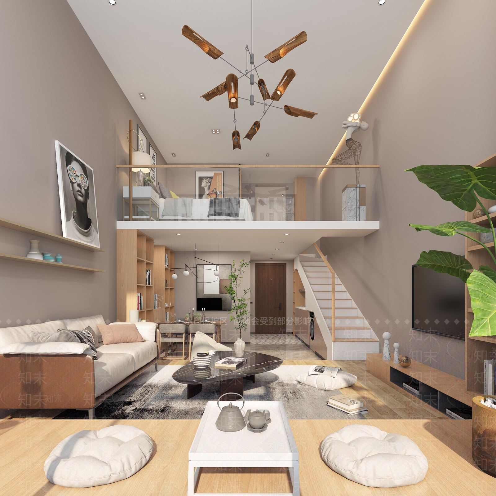 现代简约公寓3D模型下载【ID:1176226532】