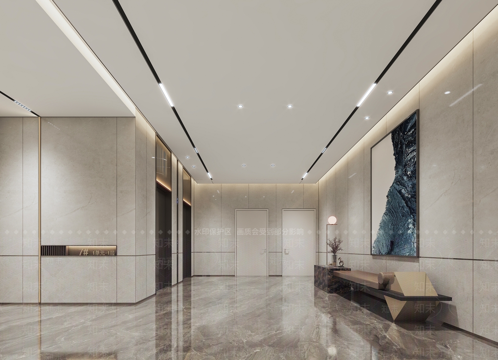 现代走廊3D模型下载【ID:1214818417】