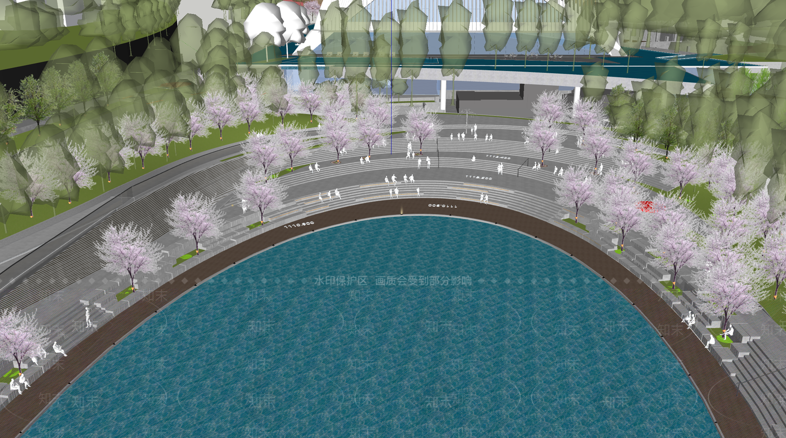 现代景观公园SU模型下载【ID:1176226711】