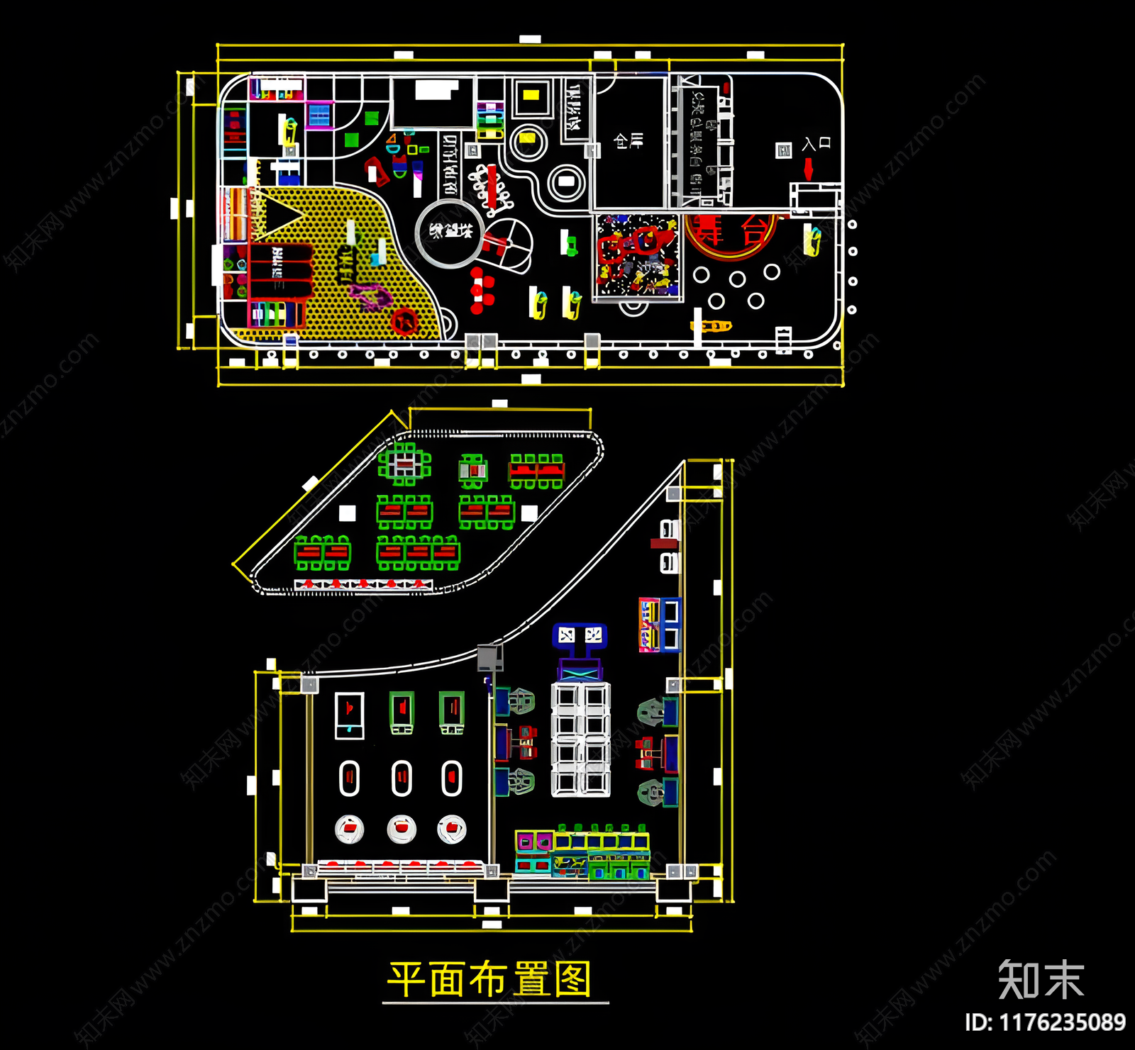 现代儿童乐园cad施工图下载【ID:1176235089】