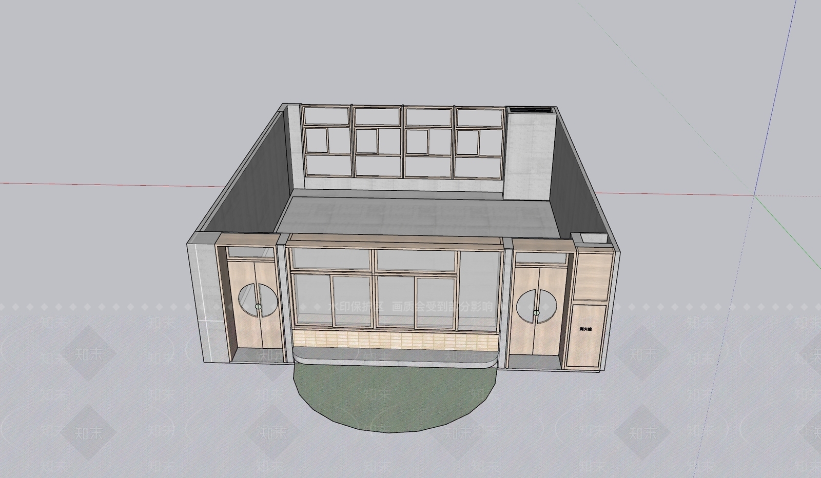 现代教室SU模型下载【ID:1176234673】